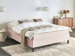 Beliani Divan Bed Without Headboard Fabric Countess 160 X 200 Cm (Eu King Size) Beige - thumbnail 2