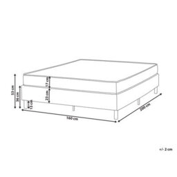 Beliani Divan Bed Without Headboard Fabric Countess 160 X 200 Cm (Eu King Size) Beige - thumbnail 3