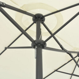 Walplus Garden Parasol With Aluminium Pole 460X270 Cm Sand - thumbnail 5