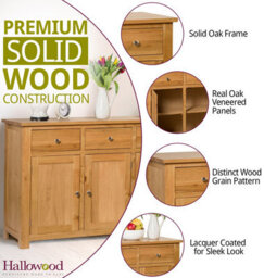 Hallowood Furniture Waverly Oak Large Sideboard - thumbnail 4