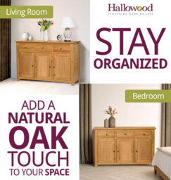 Hallowood Furniture Waverly Oak Large Sideboard - thumbnail 6