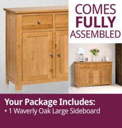Hallowood Furniture Waverly Oak Large Sideboard - thumbnail 7