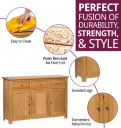 Hallowood Furniture Waverly Oak Large Sideboard - thumbnail 2