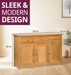Hallowood Furniture Waverly Oak Large Sideboard - thumbnail 3