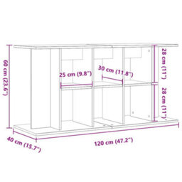 Walplus Old Wood Aquarium Stand 120X40X60 Cm Engineered Wood Fish Tank Cabinet - thumbnail 9