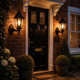 Shopnbits Outdoor Wall Lantern Light Waterproof  Traditional Garden Patio Wall Light Black - thumbnail 8