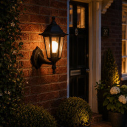 Shopnbits Outdoor Wall Lantern Light Waterproof  Traditional Garden Patio Wall Light Black - thumbnail 3