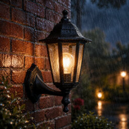 Shopnbits Outdoor Wall Lantern Light Waterproof  Traditional Garden Patio Wall Light Black - thumbnail 4