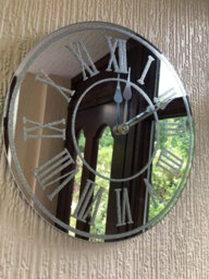 Glitter Mirrored Crush Crystal Wall Clock - Silver - thumbnail 2