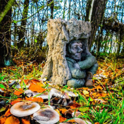 Pixie Goblin Garden Birdbath Ornament - thumbnail 2