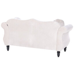 Beliani Sofa 2 Seater Skien Velvet Light Beige - thumbnail 6