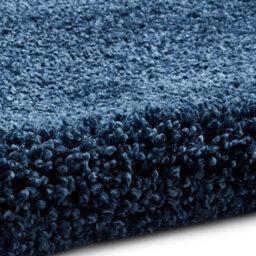 Dark Blue Plain Shaggy Rug, Stain-Resistant Rug, Modern Rug For Bedroom, Living Room, & Dining Room-120Cm X 170Cm - thumbnail 2