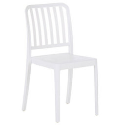 Beliani Set Of 4 Garden Chairs Sersale Synthetic Material White - thumbnail 4