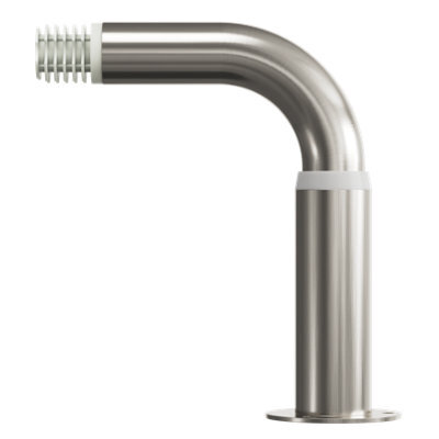 GoodHome Athens Grey Brushed Nickel Effect Metal & Plastic Curtain Pole Angle Bracket Compatible With 28mm Poles - image 1