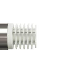GoodHome Athens Grey Brushed Nickel Effect Metal & Plastic Curtain Pole Angle Bracket Compatible With 28mm Poles - thumbnail 2