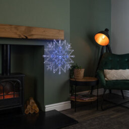 Samuel Alexander 52Cm Light Up Christmas Snowflake Dewdrop Silhouette With Twinkling Leds - thumbnail 2