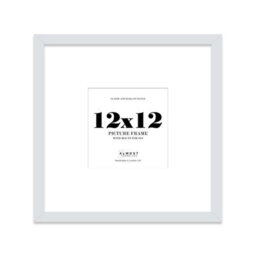 "12X12"" Light Grey Picture Frame - 12X12"" Square Frame With 9X9"" Mount For 12X12""/9X9"" Pictures Moderrn Style Thin Edge, 1 Pack" - thumbnail 1