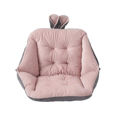 Pink & Grey High Back Chair Cushion Seat Pad Garden Outdoor Patio Office Bench Chair Padded - image 1