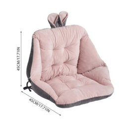 Pink & Grey High Back Chair Cushion Seat Pad Garden Outdoor Patio Office Bench Chair Padded - thumbnail 3