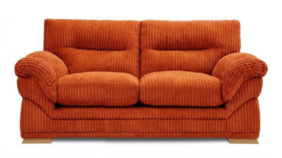 BlissFurniture Ltd Amalfi 2 Seater Claude Sofa Modern Plush Fabric In  Orange - image 1