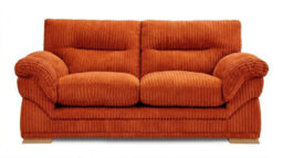 BlissFurniture Ltd Amalfi 2 Seater Claude Sofa Modern Plush Fabric In  Orange - thumbnail 1