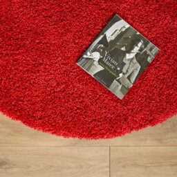 Bravich Bright Red Thick Shaggy Circle Rug - California - 150Cm - thumbnail 7