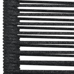 Berkfield 7 Piece Garden Dining Set Black Cotton Rope And Steel - thumbnail 6