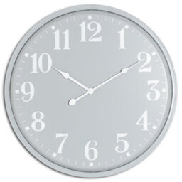 Wyld Haus Grey Minimalist 490mm Metal Wall Clock With White Numerals - thumbnail 2