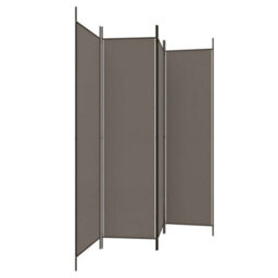 Walplus 4-Panel Room Divider Anthracite 200X220 Cm Fabric - thumbnail 4