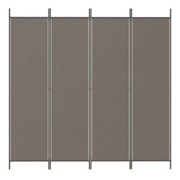 Walplus 4-Panel Room Divider Anthracite 200X220 Cm Fabric - thumbnail 3