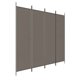 Walplus 4-Panel Room Divider Anthracite 200X220 Cm Fabric - thumbnail 2