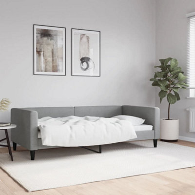 Berkfield Day Bed Light Grey 90X190 Cm Fabric - image 1