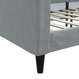 Berkfield Day Bed Light Grey 90X190 Cm Fabric - thumbnail 6