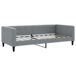 Berkfield Day Bed Light Grey 90X190 Cm Fabric - thumbnail 2
