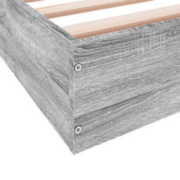 Berkfield Bed Frame Without Mattress Grey Sonoma 180X200 Cm Super King Engineered Wood - thumbnail 8