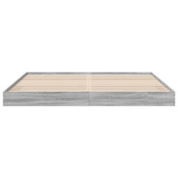 Berkfield Bed Frame Without Mattress Grey Sonoma 180X200 Cm Super King Engineered Wood - thumbnail 4