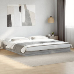 Berkfield Bed Frame Without Mattress Grey Sonoma 180X200 Cm Super King Engineered Wood - thumbnail 1