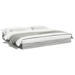 Berkfield Bed Frame Without Mattress Grey Sonoma 180X200 Cm Super King Engineered Wood - thumbnail 2
