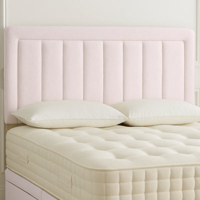 "Urban Textures - Arlo Luxury 26"" High Boucle Fabric Upholstered Headboard - Pink" - image 1