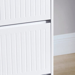 Sobuy Fsr165-H-W, 3 Flip-Drawers Shoe Cabinet Shoe Rack Shoe Storage Cupboard,white,w61Xd26Xh119.5 - thumbnail 4
