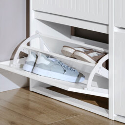 Sobuy Fsr165-H-W, 3 Flip-Drawers Shoe Cabinet Shoe Rack Shoe Storage Cupboard,white,w61Xd26Xh119.5 - thumbnail 5