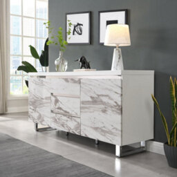Furniture in Fashion Filo Sydney Large Sideboard With 2 Door 3 Drawer In White - thumbnail 1