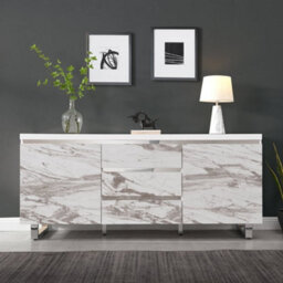 Furniture in Fashion Filo Sydney Large Sideboard With 2 Door 3 Drawer In White - thumbnail 2