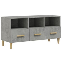 Berkfield Tv Cabinet Concrete Grey 102X36X50 Cm Engineered Wood - thumbnail 2