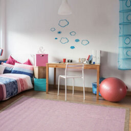Essentials Chrome Plum Bordered Rug By Unique Rugs -135Cm X 190Cm - thumbnail 1