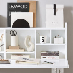 Sobuy Fwt07-Ii-W, Folding Wall-Mounted Drop-Leaf Table Desk Integrated With Storage Shelves,white,w90Xd60Xh78 - thumbnail 5