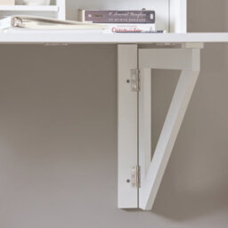 Sobuy Fwt07-Ii-W, Folding Wall-Mounted Drop-Leaf Table Desk Integrated With Storage Shelves,white,w90Xd60Xh78 - thumbnail 6