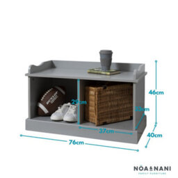 Nöa & Nani Noa & Nani Storage Bench In Silk Grey Stockholm - thumbnail 4