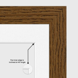 AK Frames 26X8 Dark Oak Modern Multi Photo Frame With White Mount - Holds 5 Apertures (5X) 6X4 Photos - thumbnail 7
