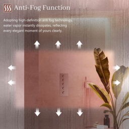 Probaty Bathrooms Led Illuminated Mirror Dimmable 450X600mm With Anti-Fog,touch Switch Wall Mounted Backlit Vanity Mirror - thumbnail 5
